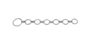 Flat link collar with 7 rings