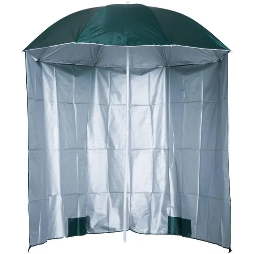"Parasol beach umbrella 220cm with side wall green image"