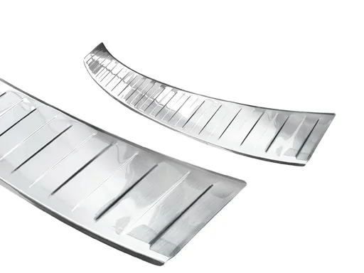 "Stainless steel loading sill protector, VW CADDY + CADDY MAXI, 2003-2015, 2015>. OEM quality, brushed. image"
