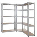 3-in-1 shelving unit - corner cabinet - galvanized - 875 kg