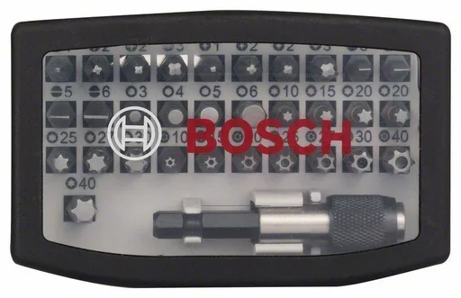 "Screwdriver bit set, PH, PZ, H, T and Quick Change universal holder, 32 pieces image"