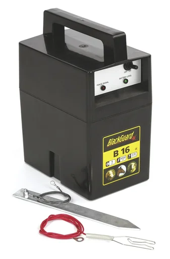 "Electric fence energizer B16 9 Volt with battery control indicator image"