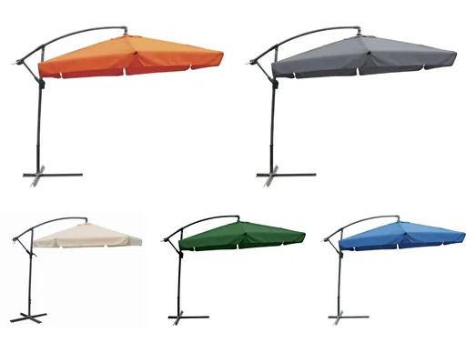 "Cantilever parasol Ø 300 cm, anthracite, black powder-coated image"