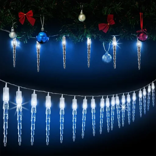 "Christmas icicle light chain 40 LEDs 10.5m image"