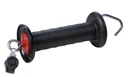 Gate handle with rope and strand connection
