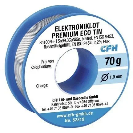 "Solder wire with high wetting rate image"