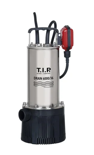 "Submersible pressure pump Drain 6000/36, max. 6,000 l/h, 34 m discharge head, foreign matter up to 2 mm image"