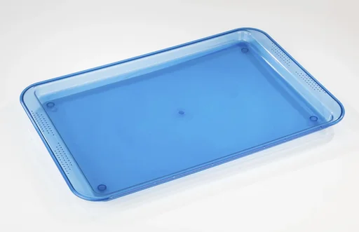 "Serving tray, blue/transparent image"