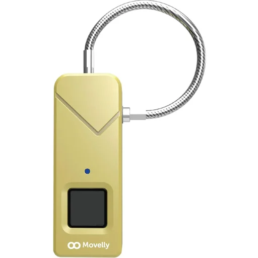 "Movelly fingerprint padlock Gold image"