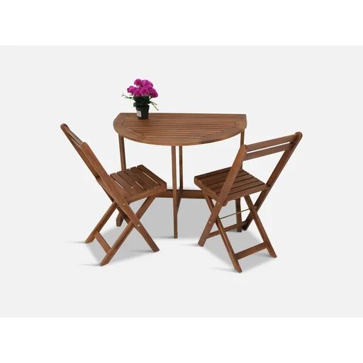"Bistro set - balcony set - 3-piece - acacia wood image"