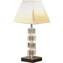 Table lamp with crystal base cream white