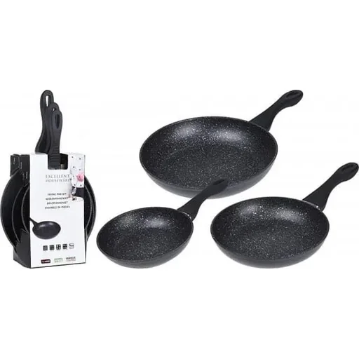 "Frying pan set - Excellent Houseware 3 frying pans image"