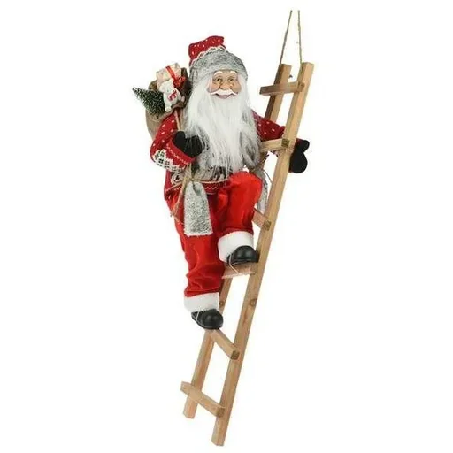 "Santa Claus on the Stairs - Standing - 65cm - Red image"