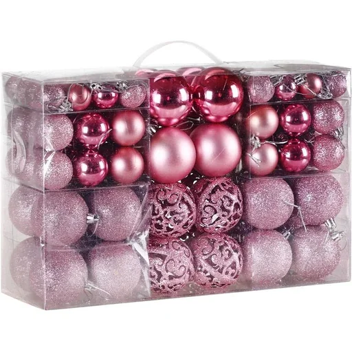 "Christmas balls - Christmas tree decorations - pink 100 pieces. image"