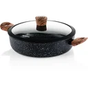 Black Marble Wood Frying Pan - 28 cm