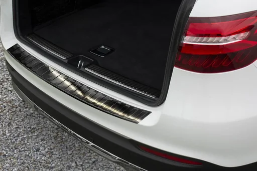 "Stainless steel loading sill protector for Mercedes Benz GLC X253 - graphite / black, built from 2015-2019, FL 2019>> image"
