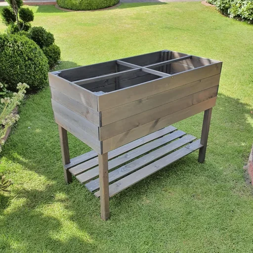 "Balcony herb bed on legs, grey image"