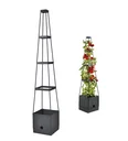 Tomato trellis with water storage function