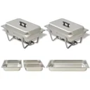 2-piece stainless steel chafing dish set