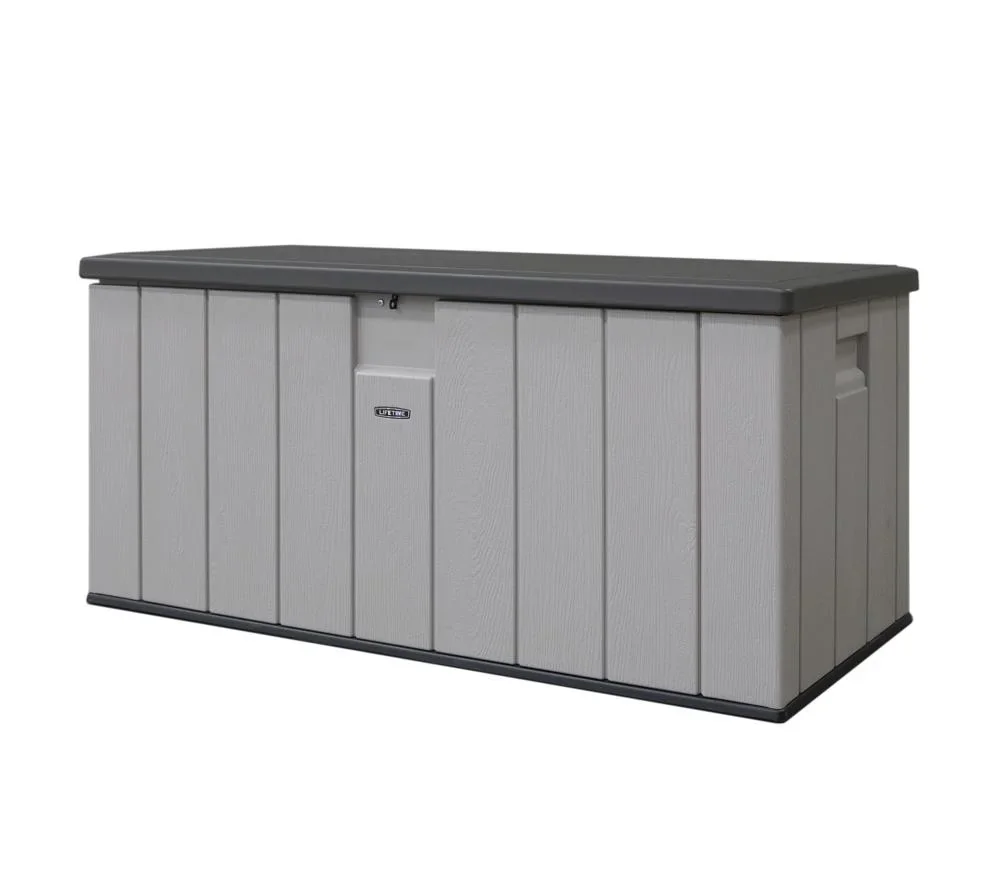 Coffre de rangement 570 L Gris clair 150.7×71.9×69.1 cm – Coffre de rangement résistant aux intempéries en HDPE