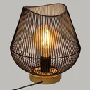 NL table lamp with wooden base - 28 cm - black