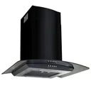Wall hood 756 m³/h 60 cm stainless steel black