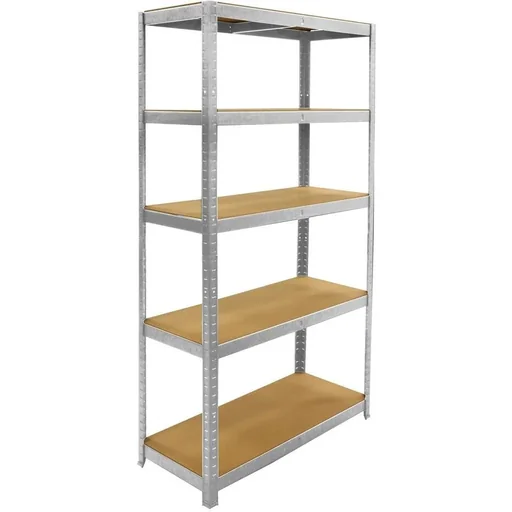 "Metal storage rack / shelving unit with 5 shelves - 875kg load capacity - (WxDxH) 90x40x180cm - 175kg per shelf image"