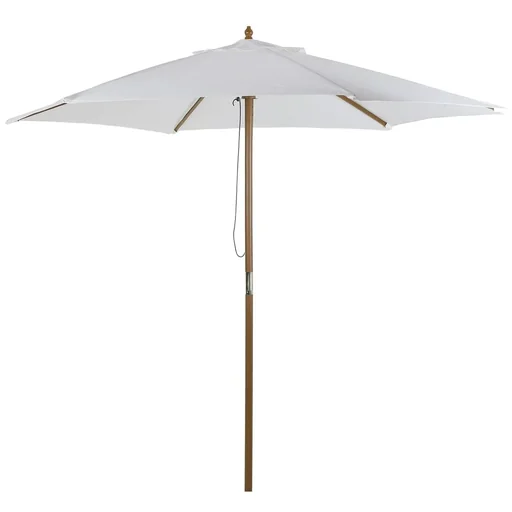 "Parasol awning 3-stage bamboo 180/ polyester cream image"