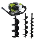 Earth auger "ZI-ELB70", with 3 drill bits, green/black