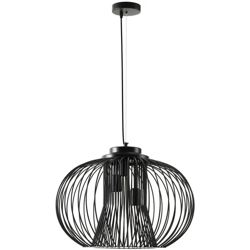 "Pendant light hanging lamp ceiling light industrial style ball pendulum ceiling spotlight E27 adjustable length metal black image"