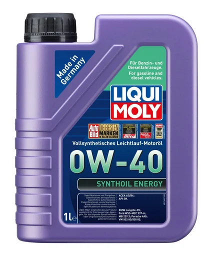 "Synthoil Energy 0W-40, 1 liter, fully synthetic low-friction engine oil image"