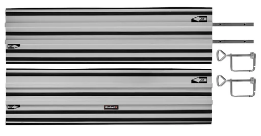 "Guide rail aluminum 2 x 1000mm for hand-held circular saw image"