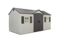 Plastic tool shed Garden Villa light grey, 457x244x244 cm