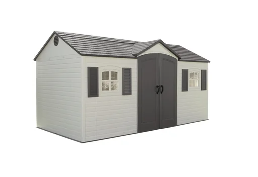 "Plastic tool shed Garden Villa light grey, 457x244x244 cm image"