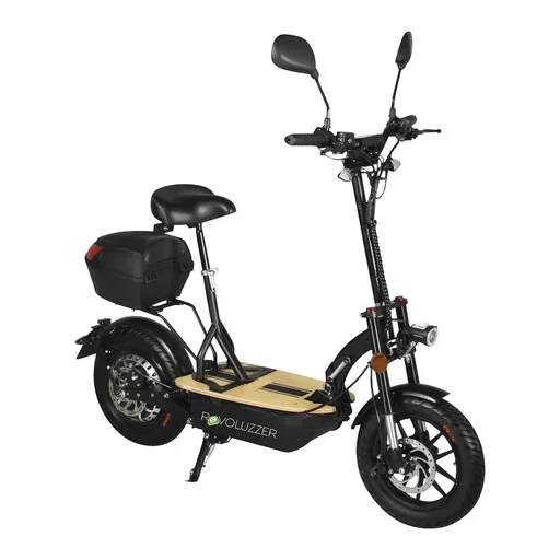 "E-scooter "Revoluzzer" Safety 45 km/h including indicators and luggage case, black image"