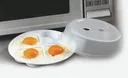 Microwave egg pan, "Lightning Egg Pan", white