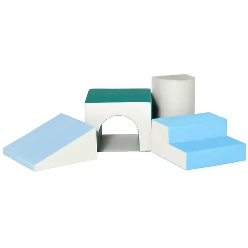 "Building block set of 4 foam building blocks easy to clean soft filling foam blocks for 1-3 year old children EPE image"