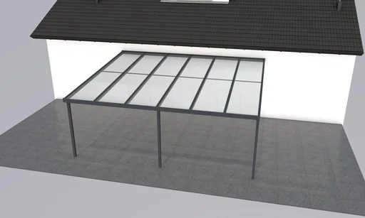 "Patio roof Premium, anthracite, 6110 x 5060 mm - Klima blue image"