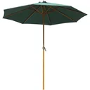 Wooden parasol 2.7m green
