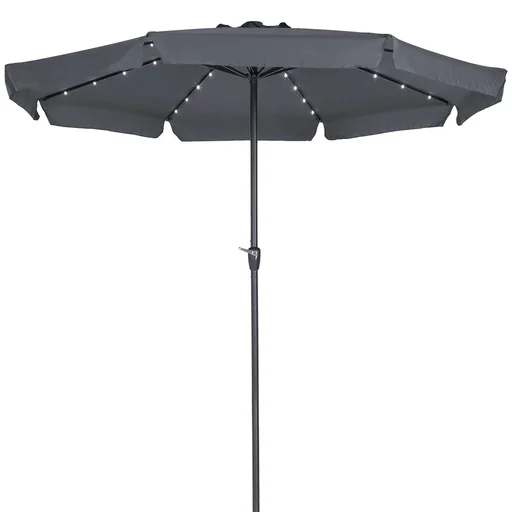 "Athens parasol with LED lighting, anthracite - Ø 3.3m image"