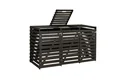 Garbage can box for 3 tons of 240 L each, anthracite impregnated