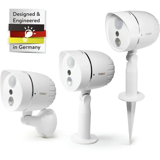 "HD outdoor camera with LED light and motion detection white image"