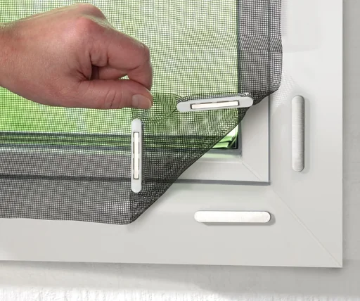 "Window insect screen with magnetic attachment image"