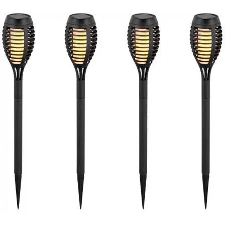 "VT-724-4 LED Solar Flashlight - Garden Lighting with Solar Energy - 4 Pieces image"