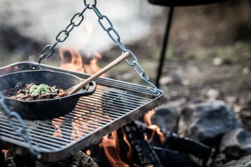 "Fire pan with two handles image"