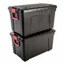 Multi storage box 110 liters, with wheels, set of 2