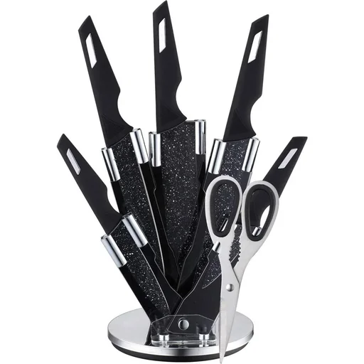 "Bachmayer BM-313 7-piece knife set - Incl. block & scissors image"